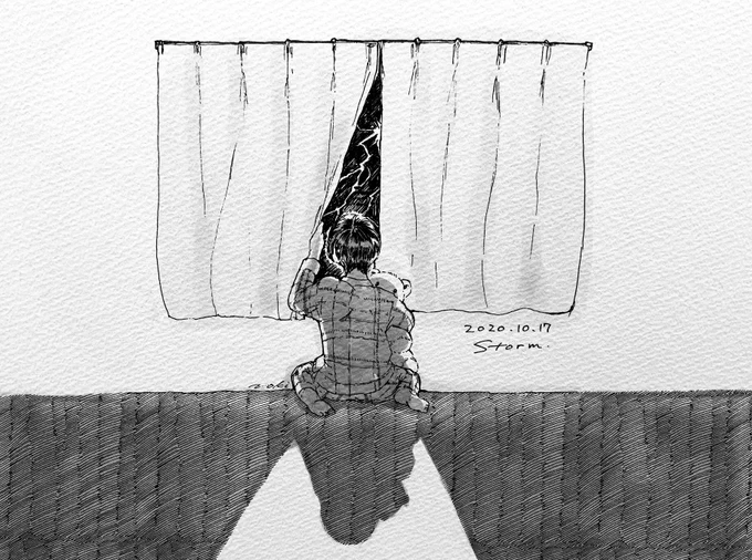 DAY17 STORM 
#inktober #inktober2020 