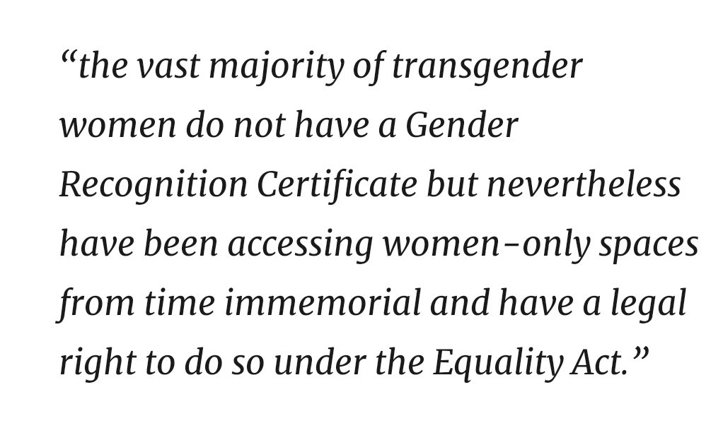 The training seems based on motivated reasoning to justify this:Some males want to use female only facilities. Their wishes are all that mattersWomen who want privacy & security are bigots... The law says so!