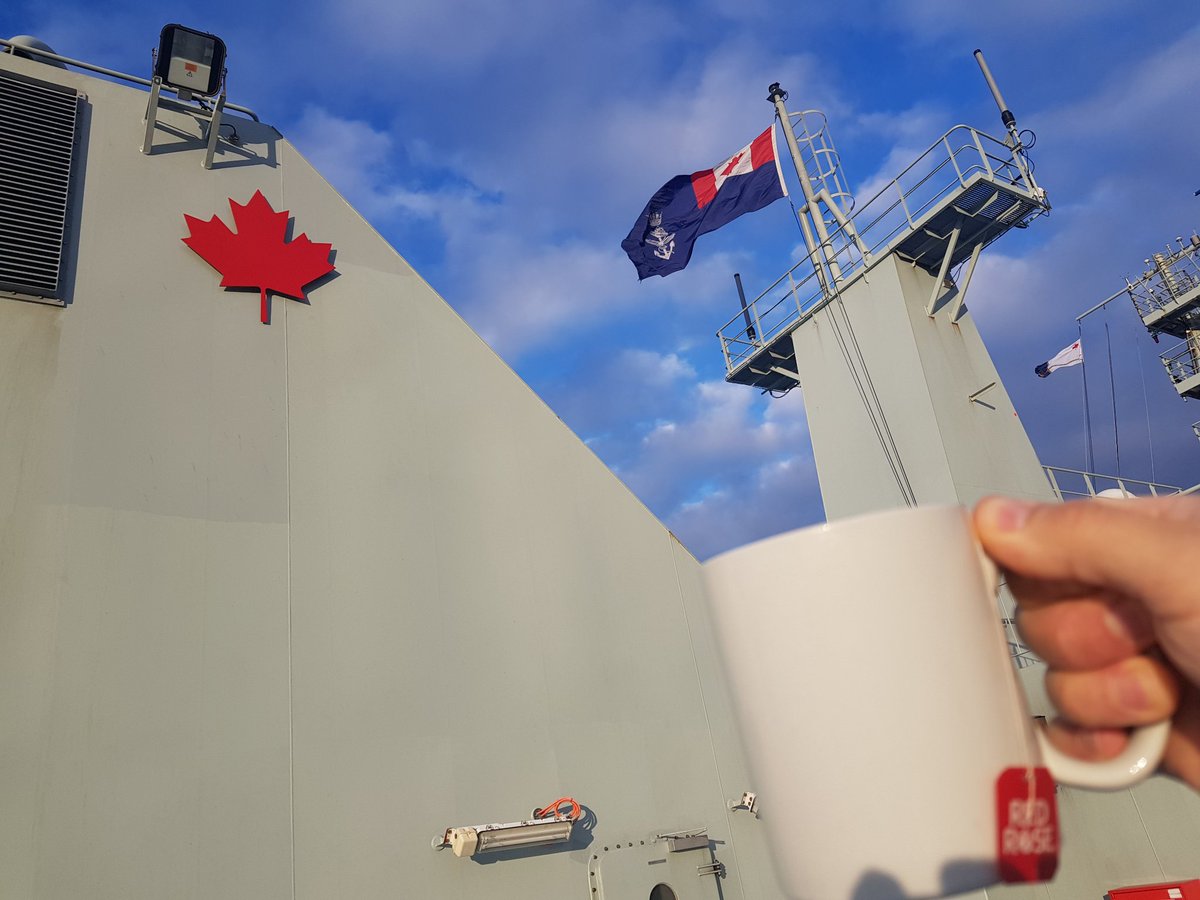 Raising a mug to @nruasterix for their warm hospitality during the transit (cruise) across. The next port of call is pursuing #ExcellenceWithVigour onboard @HMCS_NCSM_TOR!