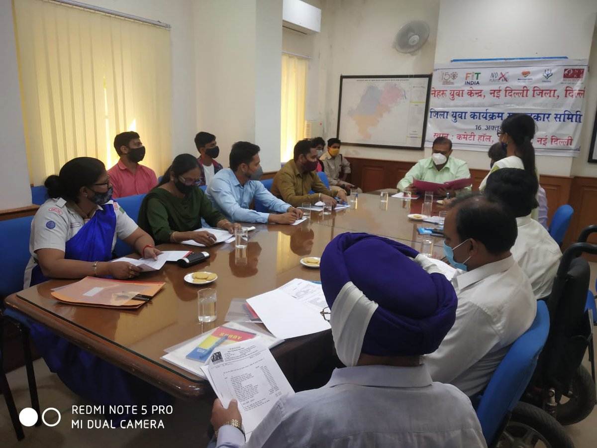 MYBharatHQ's tweet photo. District Advisory Committee on Youth Programmes was conducted by Nehru Yuva Kendra #NewDelhi in the presence of ADM and SDM(Chankyapuri) to discuss the core and special programmes and Annual action plan 2020-2021.

@PMOIndia | @KirenRijiju | @RijijuOffice | @YASMinistry https://t.co/IjhveIybU4