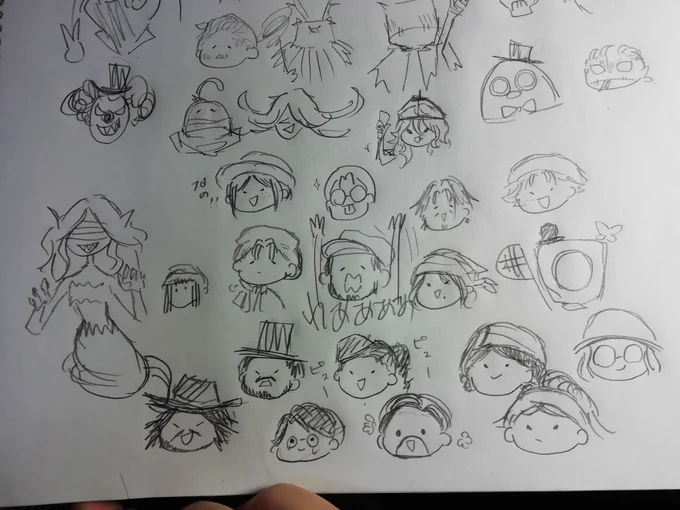 うろ覚えのハンターサバイバー全員描いたやつ
友人とはしゃいでた… 