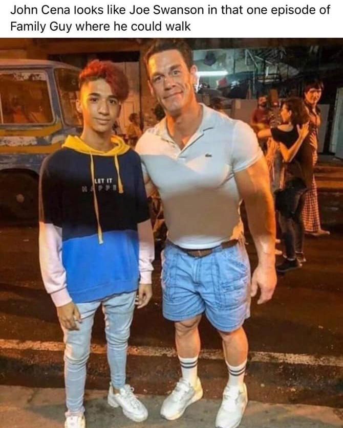 BewilderBugs's tweet photo. I've got poopies.
#Meme #Memes #FamilyGuy #WWE #JohnCena #JoeSwanson https://t.co/bwMIr4XXh3