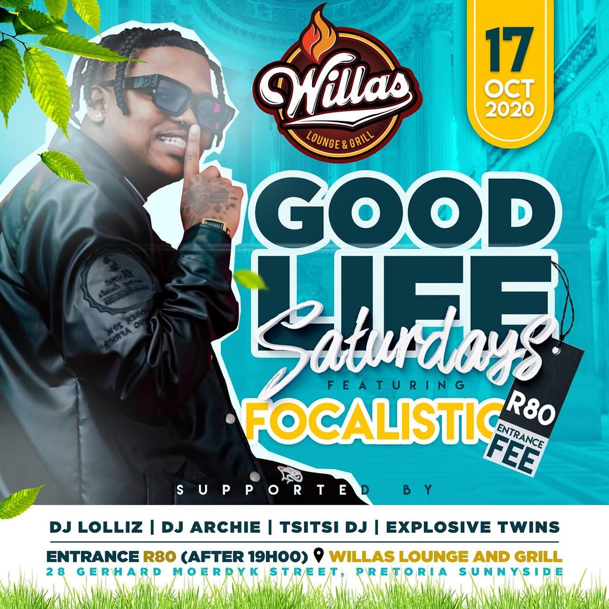 lolliz1's tweet photo. Let's link up tonight @willaslounge with @FOCALISTIC 👑#GOODLIFESATURDAY🔥💯 alongside @ExplosiveTwin 💫 @DeejayArchieSA https://t.co/GwtP4mTZ9O