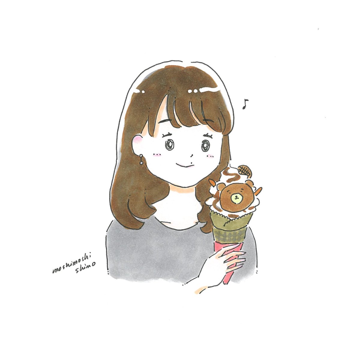 似顔絵オーダーの作品を公開 まもなくオーダー再開の予定 イラスト好 もしもししも 12 28 1 8渋谷 Tsutayaポップアップのイラスト