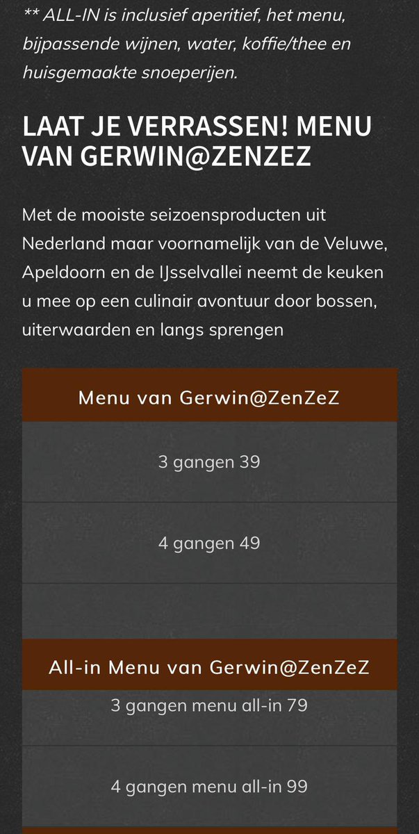 gerwintwenty2's tweet photo. Vanaf vrijdag 23 oktober bent u van harte welkom voor het diner Twenty2@Zenzez 
Stel zelf uw arrangement samen: kies een kamer (prijs per 2 personen incl. Een heerlijk ontbijt) + het menu van uw keuze = uw persoonlijke arrangement. Zien we u snel? https://t.co/OmzAvtLLp2