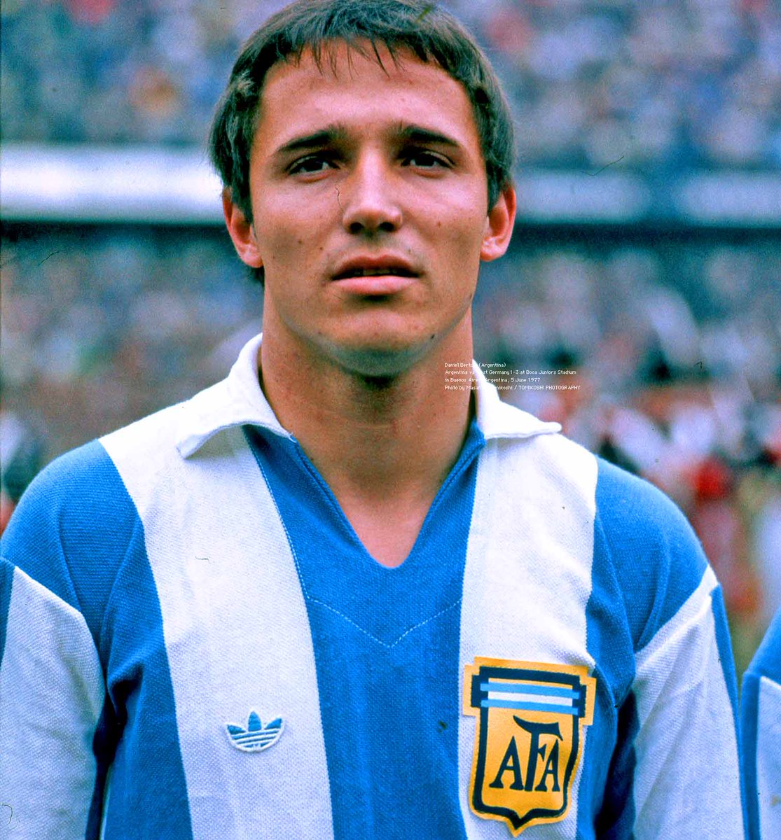 Daniel Bertoni (Argentina) Argentina vs West Germany1-3 at Boca Juniors  Stadium in Buenos Aires, Argentina, 5 June 1977 Photo by Masahide Tomikoshi  / TOMIKOSHI PHOTOGRAPHY