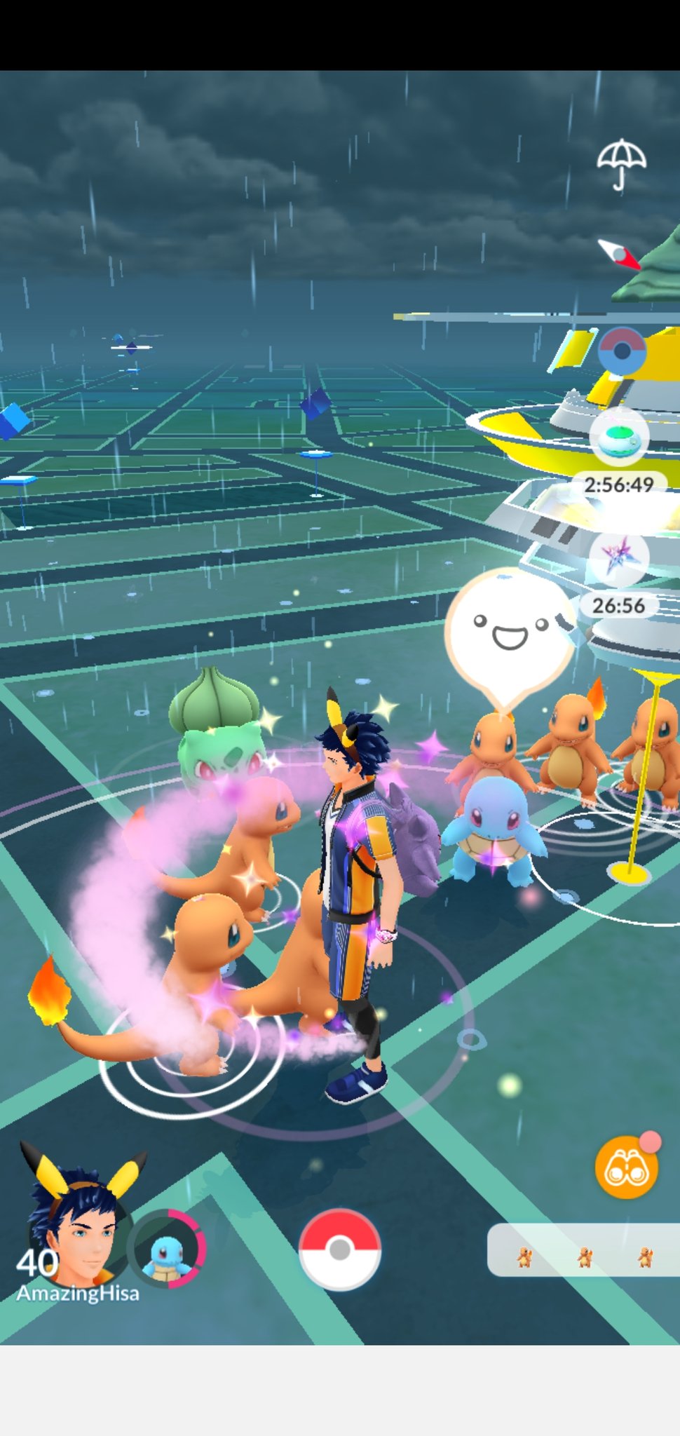 Amazinghisa A Twitter 今日のポケモンgo活動1 ヒトカゲコミュニティお疲れ様でした 雨 の中でしたが 色違い26匹捕獲 連続色違いも3回ほどありました ただ高個体がいなかったのでフレンドさんとのキラ交換に期待 ポケモンgo ヒトカゲ リザード