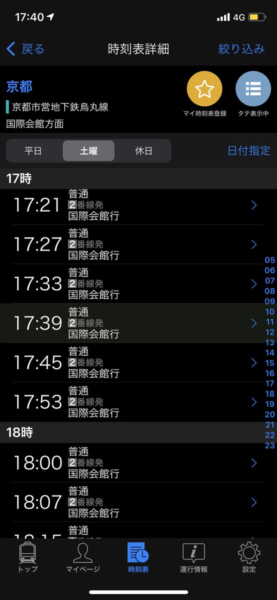 京都市営地下鉄烏丸線 運行状況に関する今日 現在 リアルタイム最新情報 ナウティス