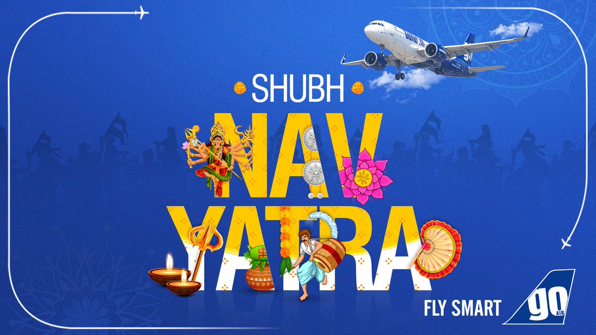 GoFirstairways's tweet photo. This Navratri, may your journey be filled with happiness and prosperity!✨✈️
#HappyNavratri https://t.co/1gWb8uRbEI