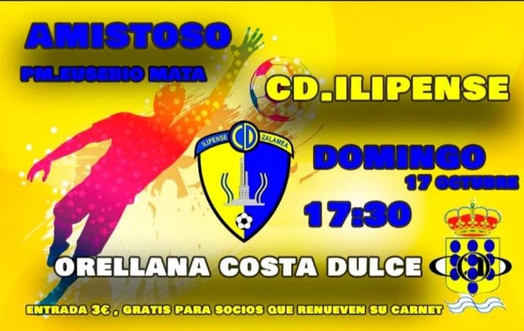 PARTIDO DE PRETEMPORADA ⚠️⚠️

Volvemos a la carga tras el parón del fin de semana pasado y nos desplazamos hacia Zalamea para enfrentarnos al <a href="/IlipenseOficial/">CDIlipense-Z Surocer</a>