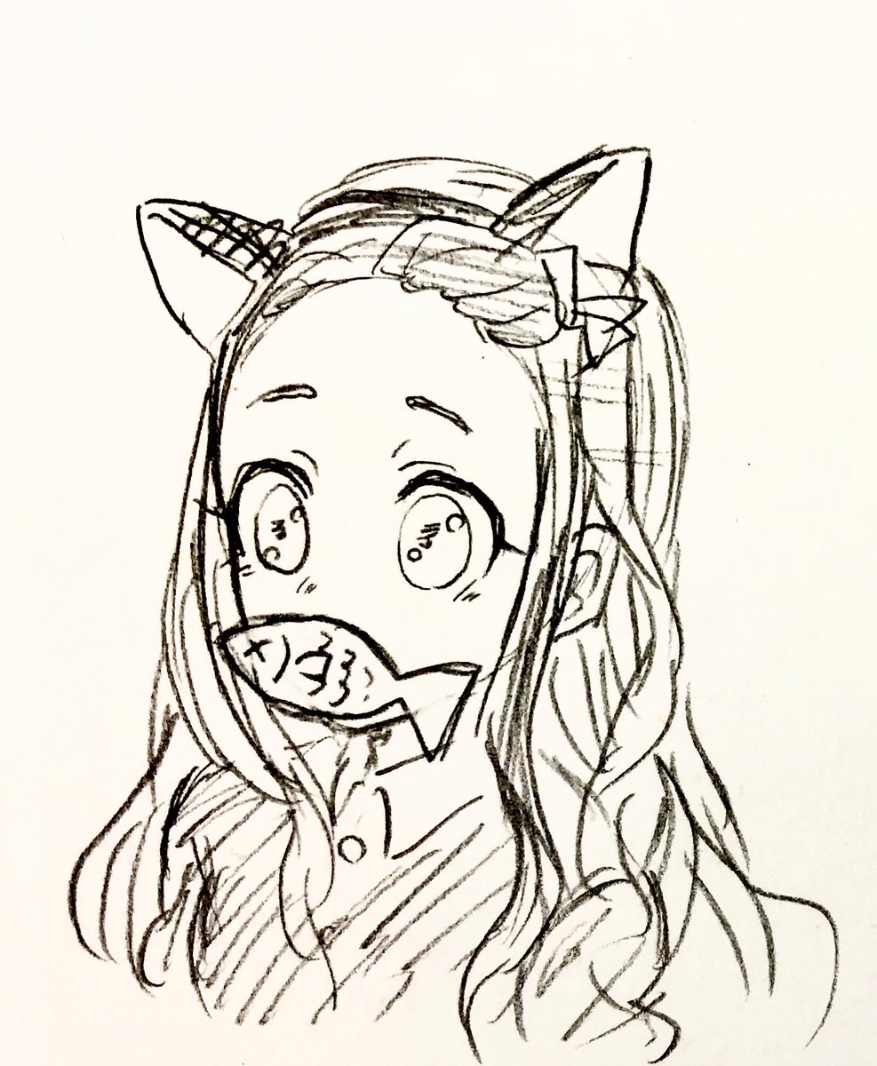 バイト中描いてたやつ…ハロウィンテーマの課題だったのでハロウィンっぽい感じになってる 