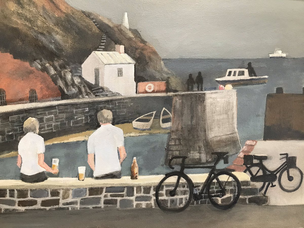 Wynne Melville Jones - ‘precious moments’, #porthgain <a href="/orielwynmel/">Orielwynmel</a>  what’s better than a beer by the harbour in Porthgain!! #pembrokeshirecoast