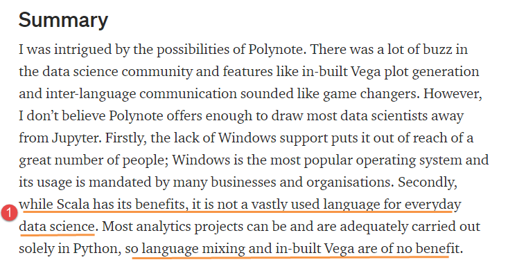 semanticbeeng's tweet photo. Problem: Notebook/#jupyter based development defeats reusable #featureEngineering
Solution: #Polynote support for #Scala & #functionalProgramming clean programming style goes towards #featureStore reuse
https://t.co/QCLN0k8PIp
#MachineLearningEngineering vs #DataScience https://t.co/NwqXB59Xj4