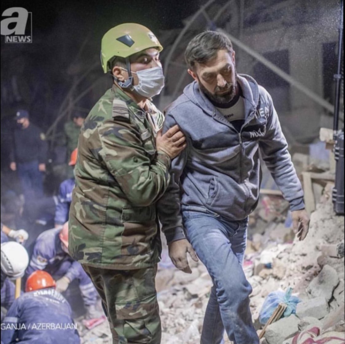 No courage to watch this man’s face and speechless eyes💔Make a noise!Open your eyes! #ArmeniaKillsCivilans #PrayForGanjaCity #StopArmenianTerrorism