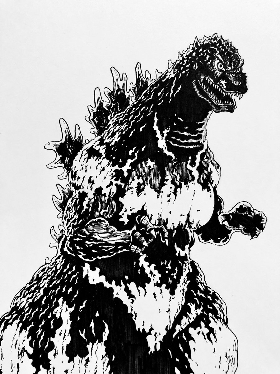 澤田ディスプレイ こうなってこうなってこう ゴジラ イラスト