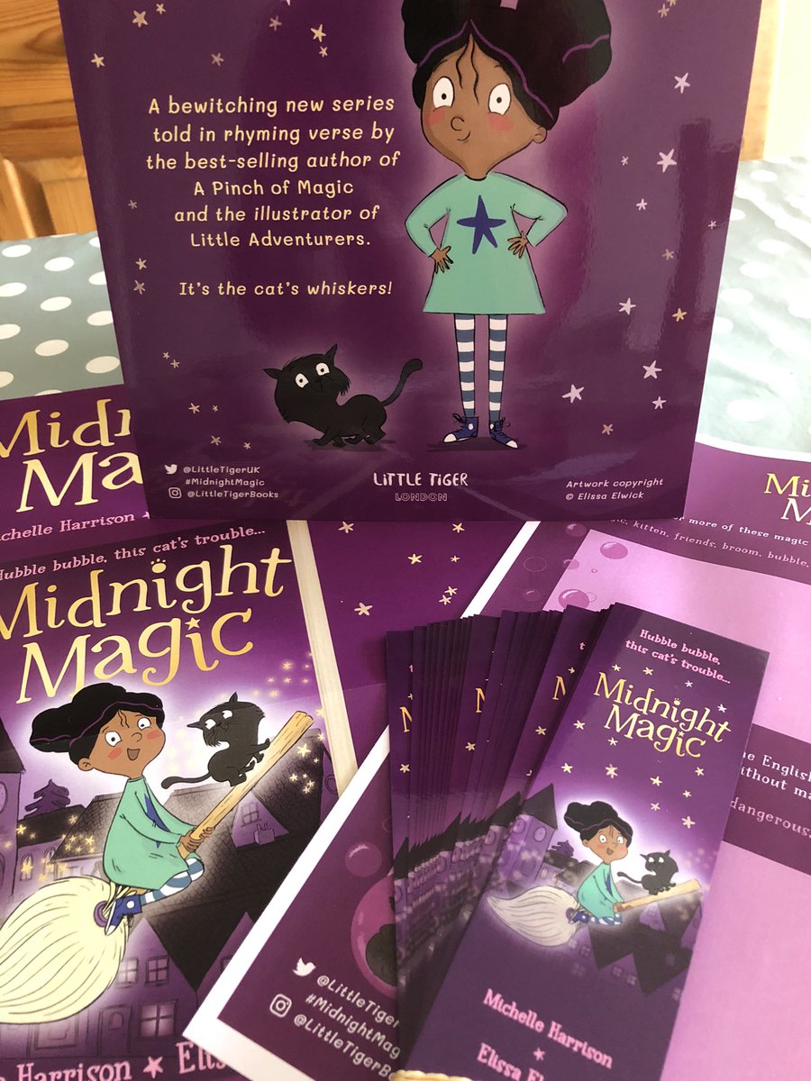 Thank you so much @charlieinabook @LittleTigerUK for this lovely package of treats! This will be the centrepiece of my library Halloween display & I know that the bookmarks will be in huge demand #MidnightMagic @MHarrison13 @ElissaElwick