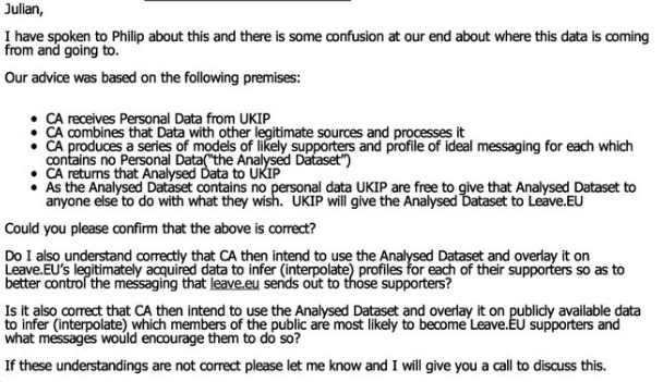 There's so much more in here. But I need fresh air & sunlight. (As this entire story does). But these docs - released far far too late - clarify a lot. Not least the relation between LeaveEU-UKIP-CA-Bannon. And the data sharing between them.