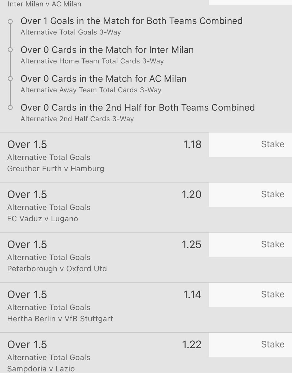 purplepatchtips's tweet image. 10 fold acca for today at 13’s ... 😈🤞🏻you will need to use the Bet Builder function on a few 👍