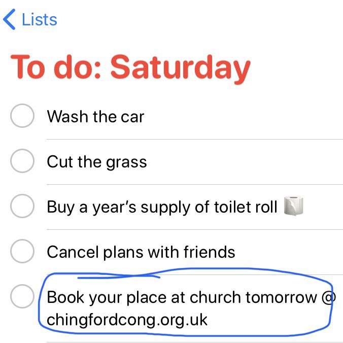 chingfordcong's tweet photo. Happy Saturday! Options for this weekend are reduced, but church is still happening 🥳 Book your space today - link in bio. #Chingford #Church #Family #ChurchOnline https://t.co/GzJjGuhHhh