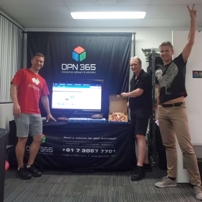 JoomlaAu's tweet image. Pizza time in #Brisbane for @Joomla #pbf20 

These three have been happily patch testing today for 9 hours and still going!

#joomla4 #joomladevelopment #joomlabugtesting