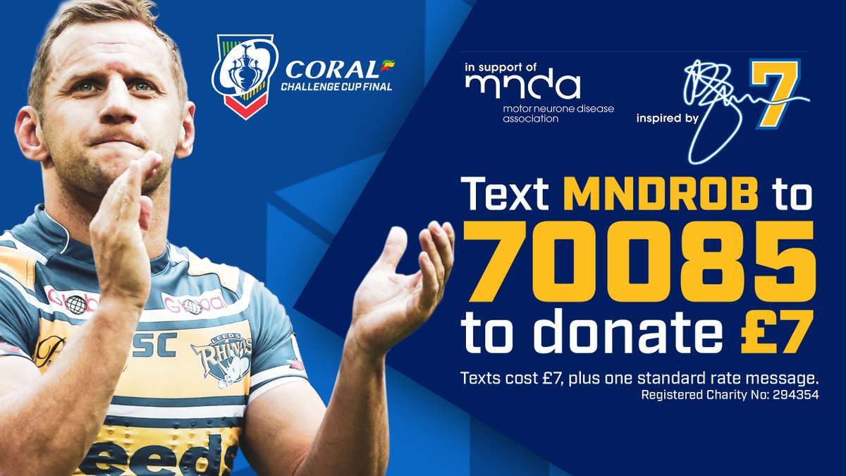 The #RugbyLeague family salute <a href="/Rob7Burrow/">Rob Burrow CBE</a> - Chief Guest in absentia at today's <a href="/TheChallengeCup/">Betfred Challenge Cup</a> final. Please support the work of <a href="/mndassoc/">MND Association</a>