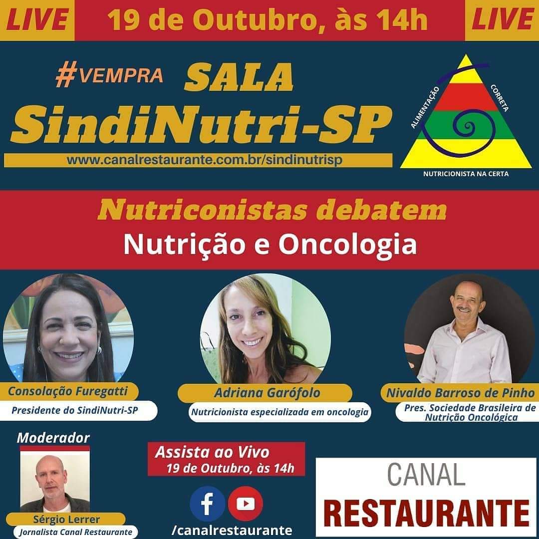 Polianalice1's tweet photo. 19 de outubro ao vivo!
Nutricionistas debatem Nutrição e Oncologia com a participação do presidente da SBNO @nivaldo.pinho, @adriana.garofolo_nutri e a presidente do Sindinutri-SP @consolacaofuregatti.
#SBNO #nutricaooncologica #oncologia #sindinutrisp #sindicato #nutricao https://t.co/aENUxcoPli