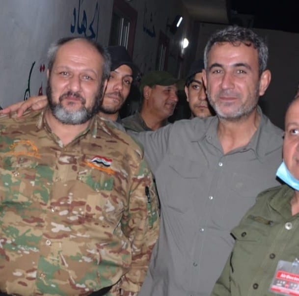 6. Among people he has tagged is Ahmad As'ad who is pictured here with KH Abu Fadak, acting Chief of PMF staff. Ahmad As'ad is commander of special forces in the PMF north axis. He is a Turkman KH commander from Tuz Khurmatu.