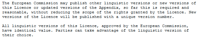 17/ Miscellaneous cont. Now comes the interesting part. All 23 linguistic versions have equal validity, and if there's a difference you can take your pick.This is AFAICT a direct consequence of EU language directives.Massive props beans for linguistic accessibility.