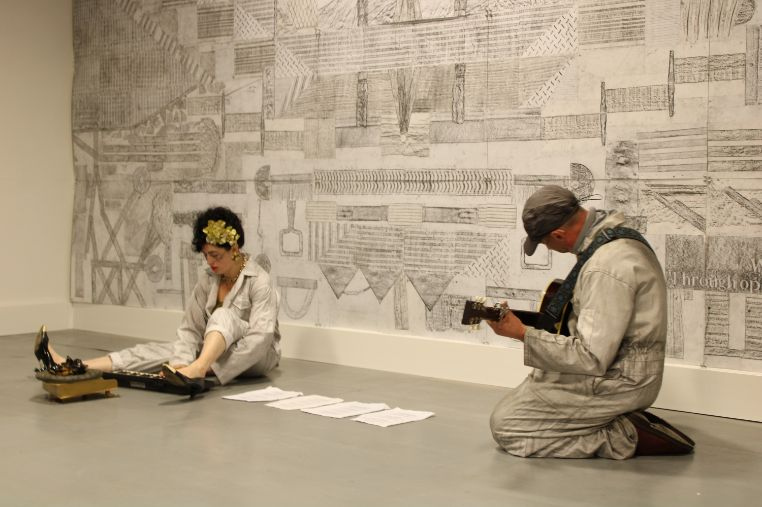 AIRArtGallery's tweet photo. Did you see the live performance by Simon Woolham and Ruby Tingle on our open night?
#performance #performancearts #artist #artists #manchester
#expandeddrawing #drawing #drawingbeyonditself #northwestdrawingcollective #artcollective #live #opennight https://t.co/DW1GrCTXER