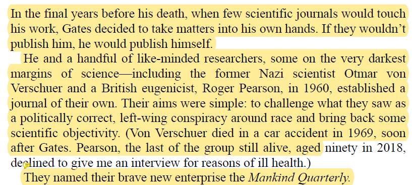 [This, peeps, is how the racist pseudoscientific journal Mankind Quarterly came into being]