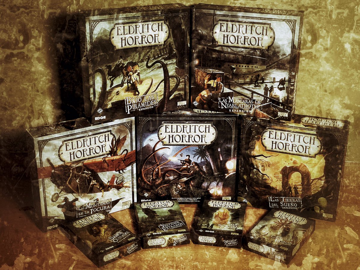 aquesejuega's tweet photo. Otra foto de familia al completo que faltaba en el álbum. ELDRITCH HORROR 😍🐙 @FFGames_ES @FFGames #eldritchhorror #nomecabe https://t.co/lt1IsAdrmD