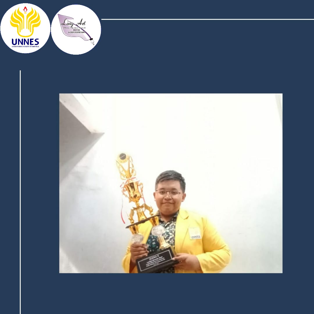 📣 CONGRATULATIONS 📣

Selamat Kepada Restu Aditia yang meraih juara 2 lomba menulis esai tingkat mahasiswa nasional pada Pekan Bahasa dan Sastra ke-VIII pada 11 Oktober 2020 yang diadakan oleh Universitas Sebelas Maret🎉
.
.
.
Walaupun #DiRumahAja yuk tetap berkarya!! SemangArt!