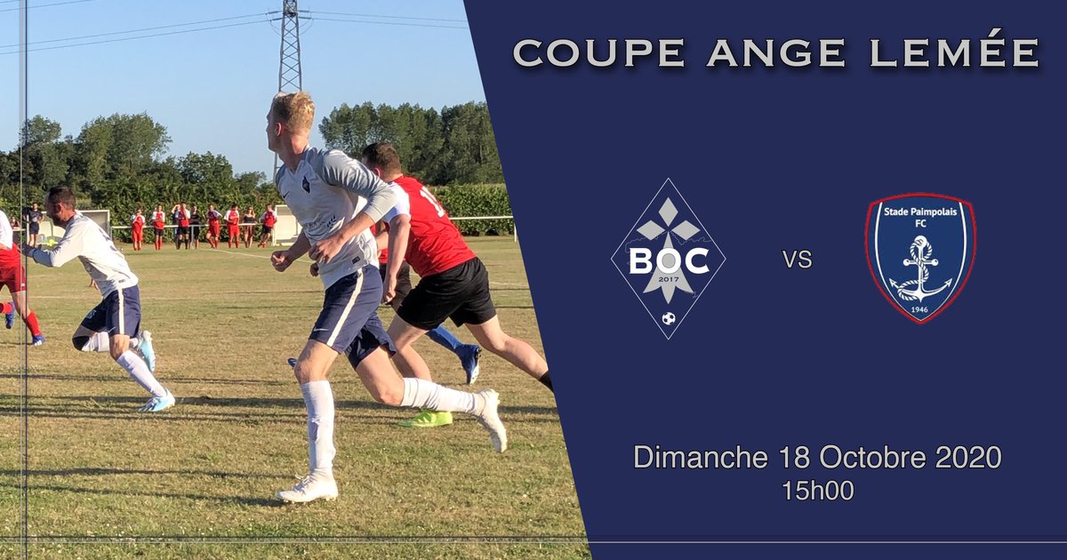 BOcaouennec's tweet photo. 🏆 Coupe Ange Lemée  
🆚 Le BOC reçoit le @St_Paimpol_FC B 🔥 
⏰ Coup d’envoi à 15h00
📍Stade de Caouënnec 
😷 Port du masque obligatoire 

💪🏼 ALLEZ LE BOC ! 🔵⚪️ https://t.co/qyw17Sr0w8