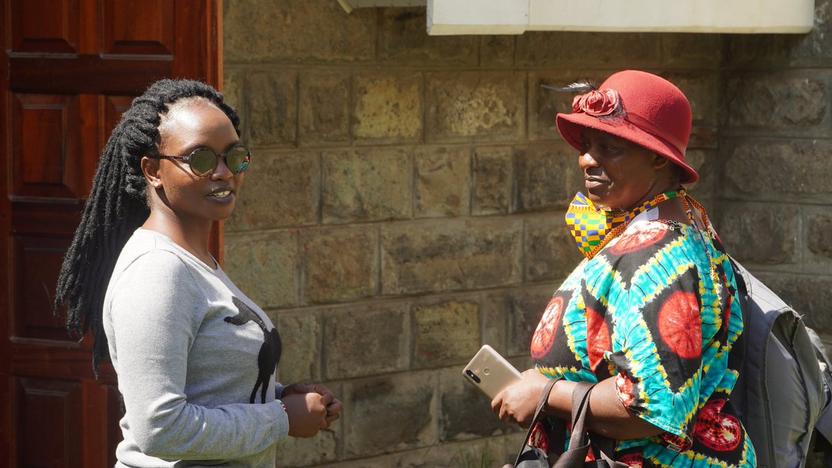 kitfest_ke's tweet photo. 'The Revived Team' was formed by Irene Munene (L), after volunteering for #KITFEST2019 the experience inspired her to create a theatre group that would take part in #KITFEST2020 . Her parents Tabitha (R) & Peter Munene help with the group's management. #KITFESTat5 https://t.co/DvXzax31z9