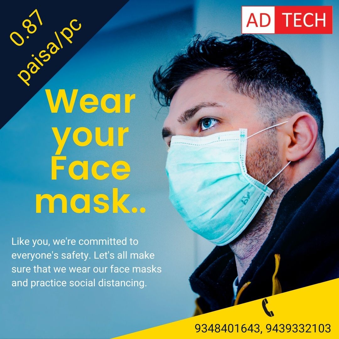 Globaladtech7's tweet photo. It better to wear a Mask and maintain social distancing,
Wear your mask now
.
.
.
3 ply mask available just only for 0.87 paisa
for more details contact: 9348401643
#COVID19 #3plymask #mask #safetyfirst #wearyourmask #safety #coronasolution https://t.co/fB7ayiNi24