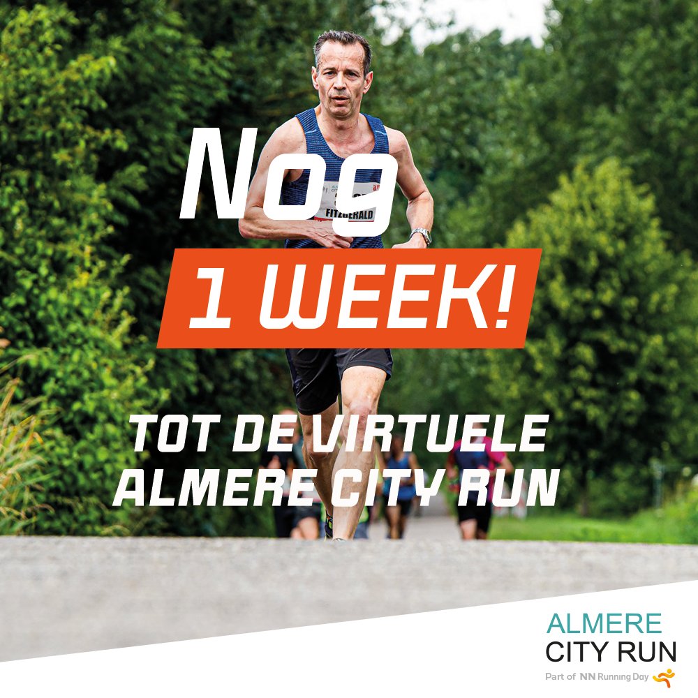 We kunnen opnieuw gaan aftellen 😉 Loop jij volgend weekend (weer) mee? 

👉almerecityrun.nl/nn-running-day

#NNRunningDay #youneverrunalone