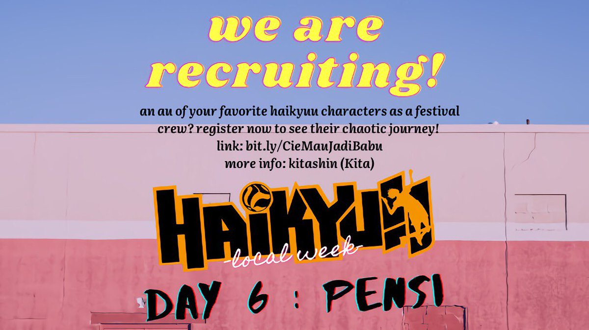 tobyiio's tweet photo. short kinda long au for #HQLokalWeek
โDay 6 : Pensi (repost)
๐ฐ๐ ๐๐ซ๐ ๐ซ๐๐๐ซ๐ฎ๐ข๐ญ๐ข๐ง๐ ! https://t.co/UjS44n1kZN