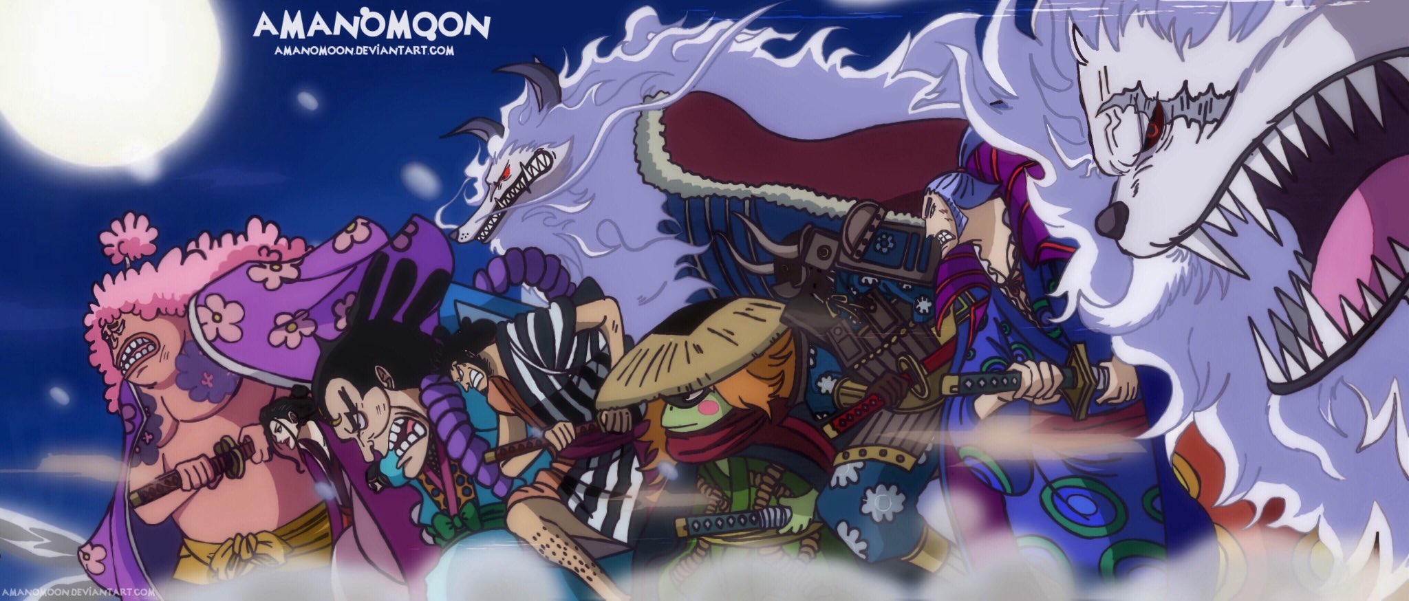 one piece 1022 Color King and Queen vs Phoenix Mar by Dreat01 on DeviantArt