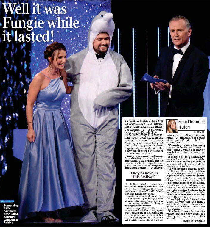 GalwayRose_'s tweet photo. Hoping @JamesPatrice won’t need to step in again! Looks like our fab friend Fungie is safe &amp; well, but there are mixed reports! Fingers crossed all is well in the Kingdom🐬💚💛Maybe our friends at the @rosehoteltralee have good news🤞 #fungie #fungi #dingle #tralee #roseoftralee https://t.co/LZC0MNBq1T