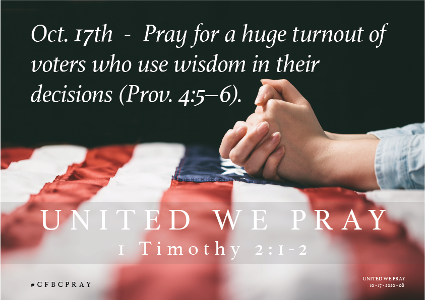 ColliervilleFBC's tweet photo. United We Pray - October 17th
#cfbcfamily #cfbcpray https://t.co/zhpn8qyKL7