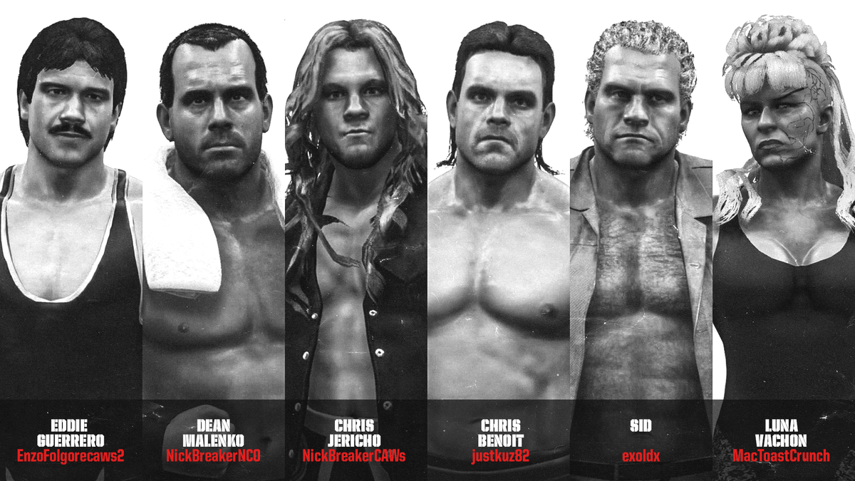 EcwLives's tweet photo. Please ensure your seatbelts are fastened and your seatbacks and folding trays are in the upright position... The International Stars Pack is now available on PSN. Use the Search tag #ECWLives 🔍 and check the creator names below to make sure you get the official releases! 🛫 https://t.co/Y8eej8bHzs
