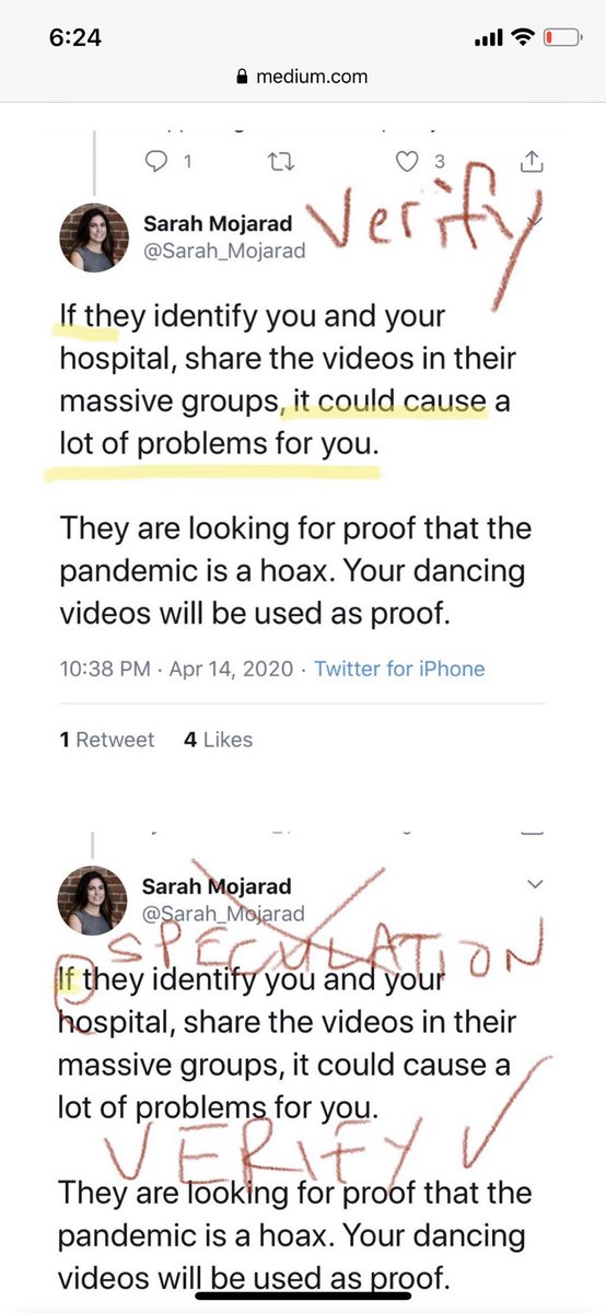 Yes, I identified non-factual, unverified “professionalism” policing by  @USC  @KeckMedUSC faculty  @sarah_mojarad vs a Black male traineeThis non-factual hit piece written as retaliation by faculty “obsessed” with her “narrative” - “evidence” from 2013?  https://medium.com/@smojarad/online-harassment-death-by-1-000-tweets-731e47812625