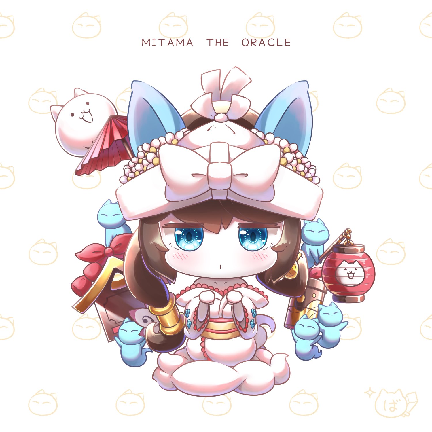 ばとるぬこ 白無垢のちびミタマ 正面ver 丸っこさを意識して描いてみました にゃんこ大戦争 T Co Kivxafw1xs Twitter