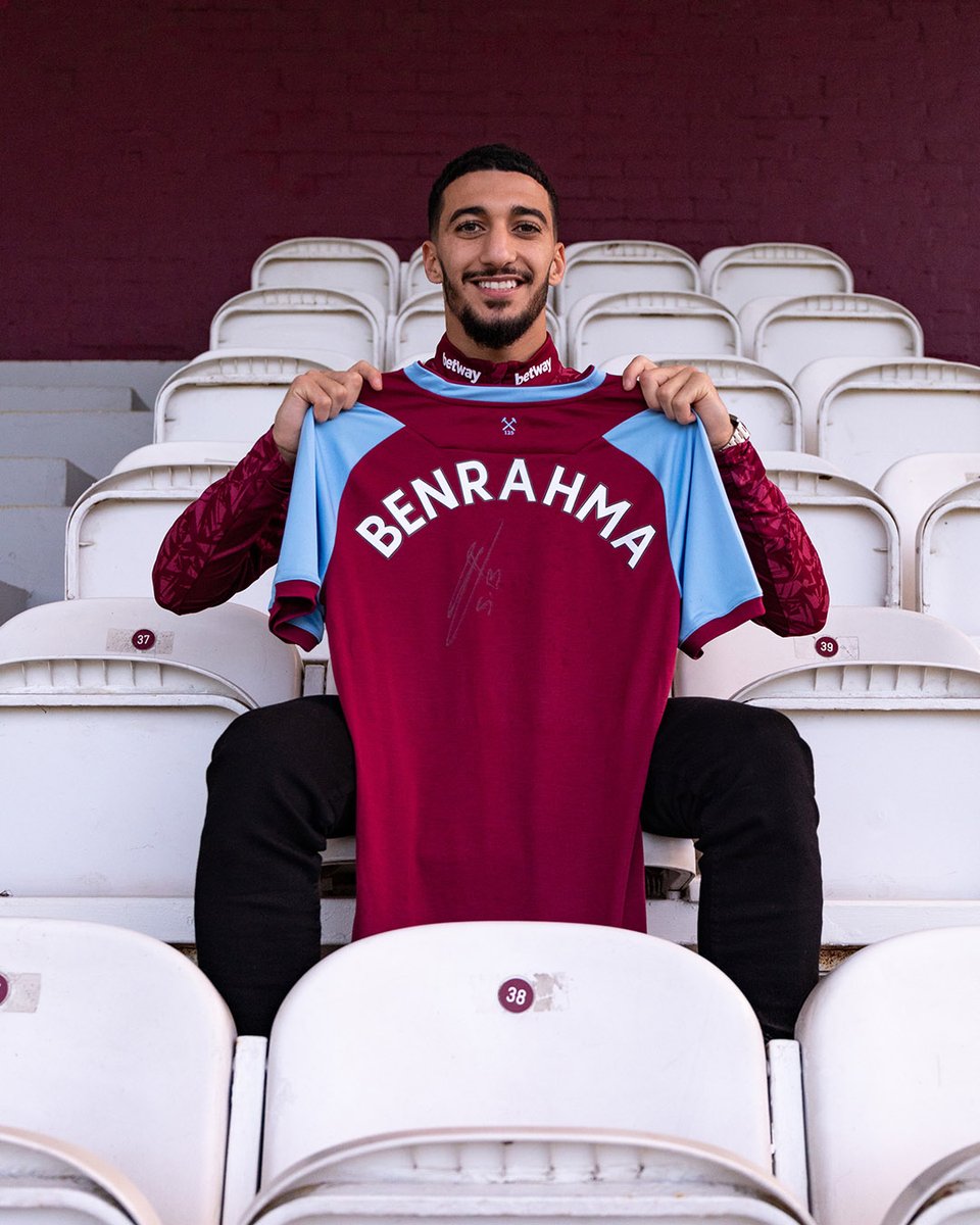😍 We have a signed @Benrahma2 Home Shirt to give away to one of our followers! To be in with a chance of winning: ⚒ Make sure you follow us ❤️ Like this tweet 🔁 RT