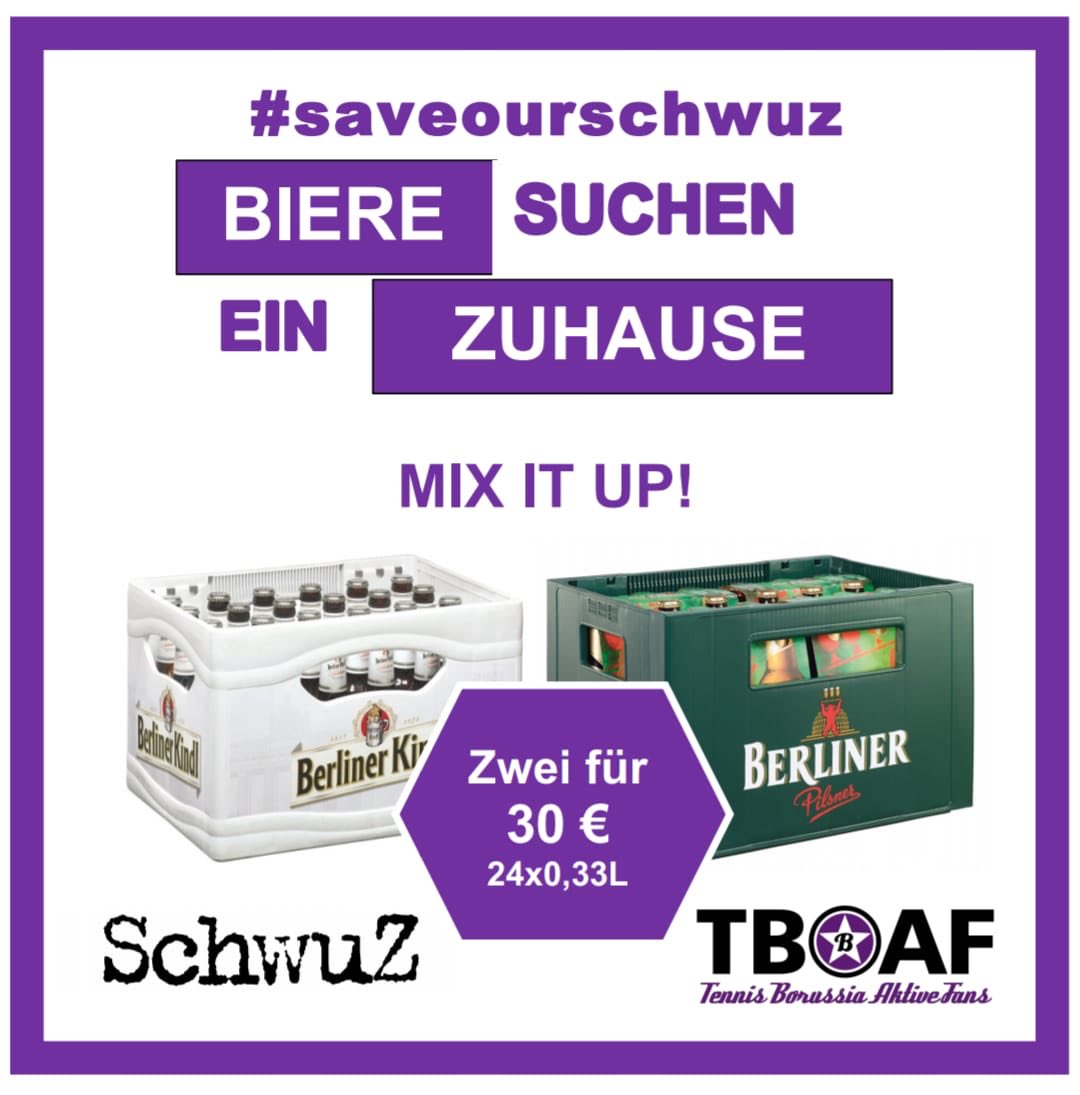 Der @SchwuzClub ist Deutschlands ältester queerer Club. Seit über 200 Tagen hat er wegen Corona geschlossen. Die Abteilung Aktive Fans greift dem Laden unter die Arme und organisiert für Sonntag einen Abverkauf von Getränken aus dem SchwuZ-Lager. Infos: facebook.com/events/6856223…