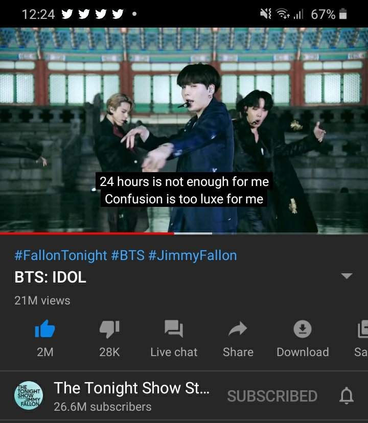 zergdouniot7's tweet photo. Yall Fallon show added English subtitles to all BTS week performances (Idol, Home,Mikrokosmos and Black Swan even Dynamite )

@BTS_twt https://t.co/h45X9JzPNF