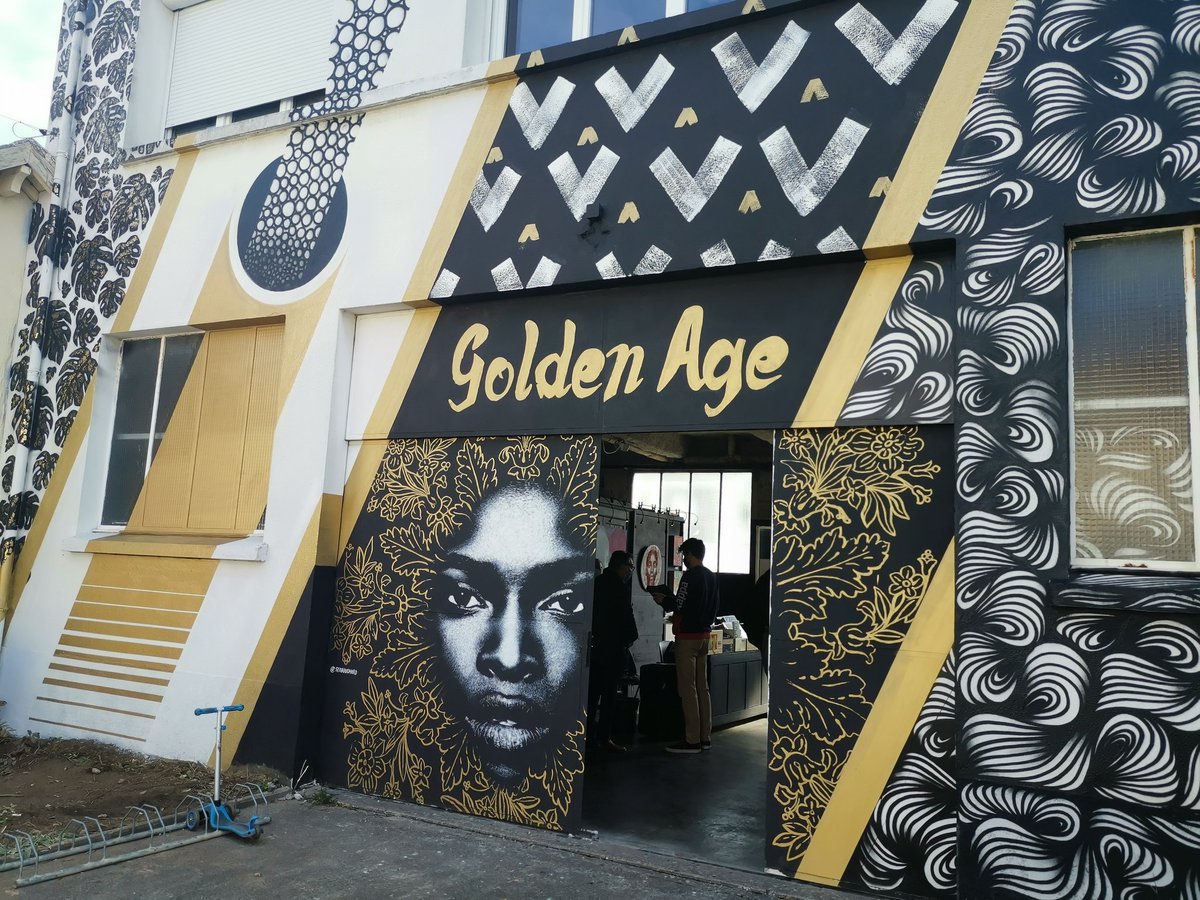 AnitaB_44's tweet photo. #GOLDENAGE expo éphémère. Des artistes ont investi une maison avant travaux. 1ere maison partagée seniors #arturbain #streetart #streetartnantes #artnantes #art #artist #urbanart #urbanartnantes #urbanpainters #orvault #nantes #hacoopa https://t.co/4hbRn1znGE