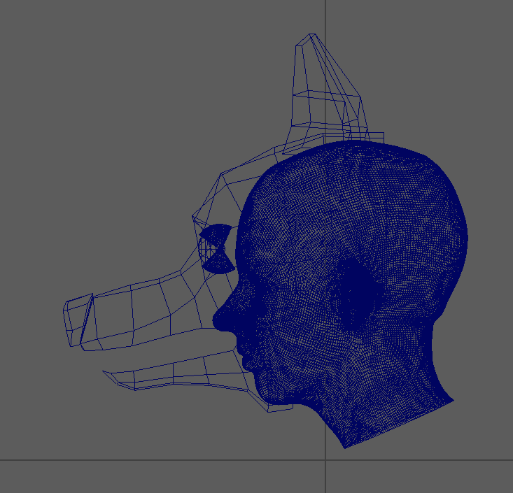 Werewolf head in progress (using autodesk maya and zbrush, with a 3d scan of my own head as reference)