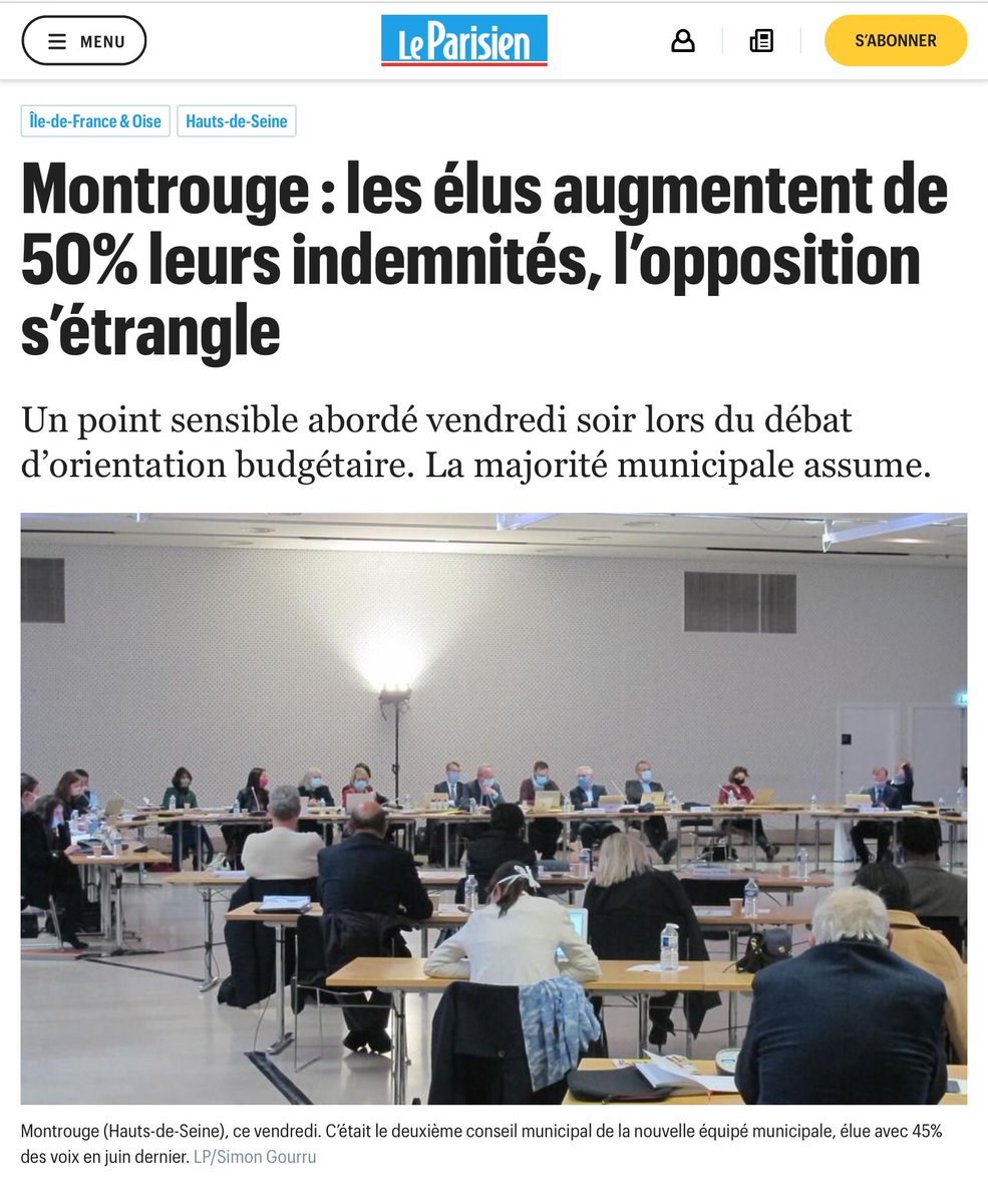 COMECS2's tweet image. É.Lengereau et sa majorité LR, UDI &amp;amp; LREM -dont L.Rossi Députée LREM- augmentent les impôts locaux à #Montrouge pour financer notamment l’augmentation de 50% de leurs indemnités !
Et les mêmes viennent ensuite nous parler de déontologie, d’engagement politique, de bonne gestion.