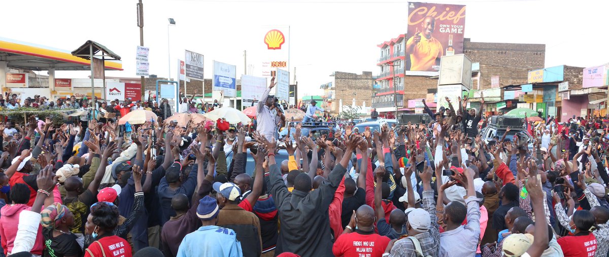WilliamsRuto's tweet photo. Addressed wananchi at Maua, Kangeta, Muriri and Meru town, Meru County accompanied by more than 20 Members of Parliament. https://t.co/e0kDftE3bn